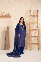 Formal Stitched Zee FM-049 Chunnari 3PC Raw Silk Suit