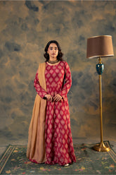 Formal Stitched Zee PM-043 Chandni 1PC Raw Silk Maxi / Frock