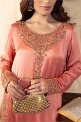 Luxury Stitched Zee LX-054 Zeenat 2PC Silk Suit