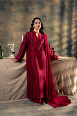 Formal Stitched Zee FM-046 Mahjabeen 3PC Raw Silk Suit