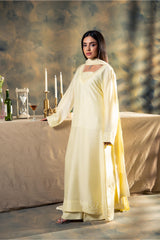 Formal Stitched Zee FM-047 Noor-E-Chand 3PC Raw Silk Suit