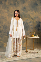 Formal Stitched Zee FM-050 Sehar 3PC Raw Silk Suit