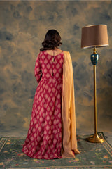 Formal Stitched Zee PM-043 Chandni 1PC Raw Silk Maxi / Frock