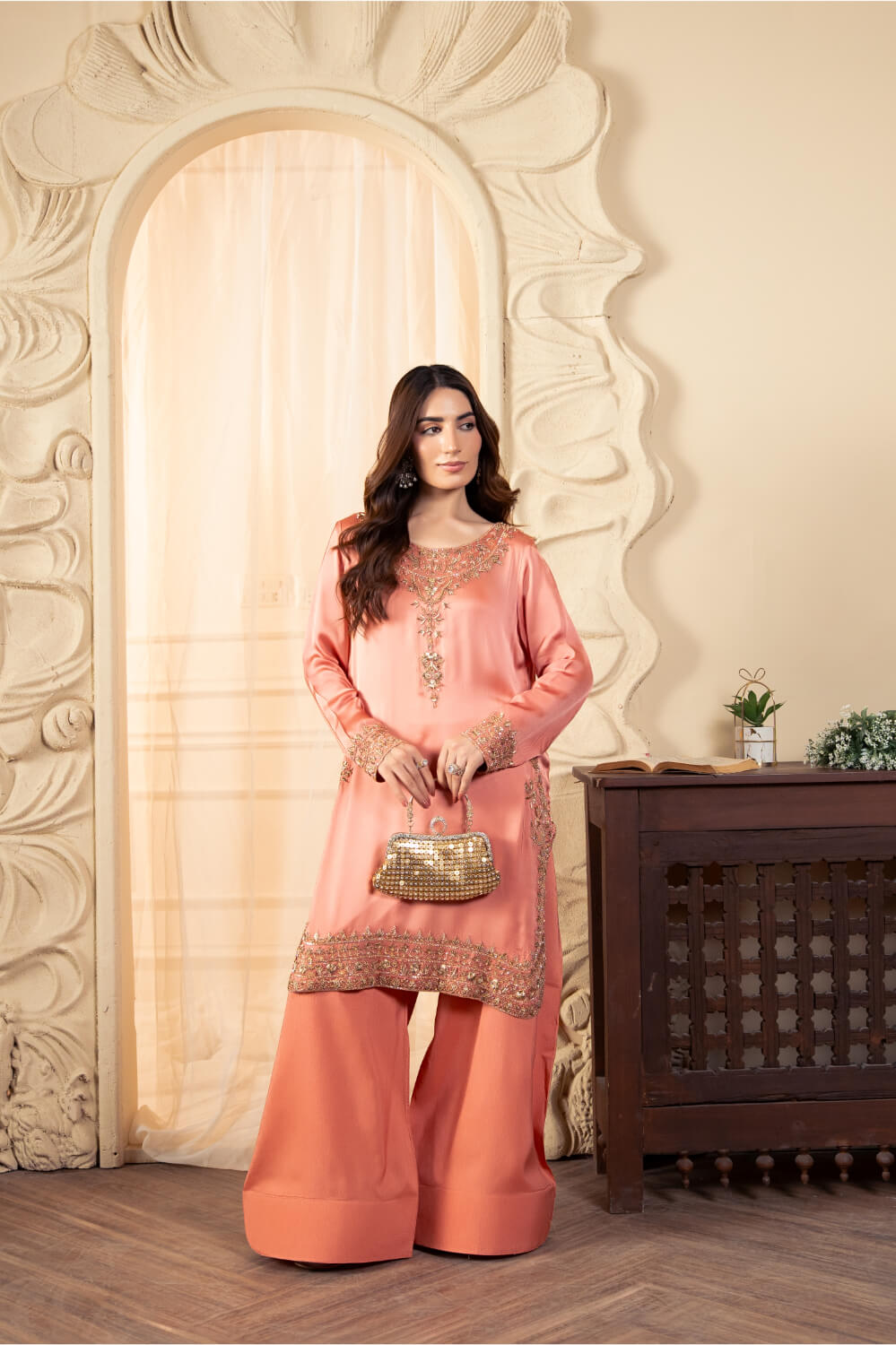 Luxury Stitched Zee LX-054 Zeenat 2PC Silk Suit