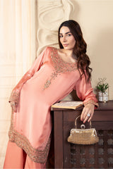 Luxury Stitched Zee LX-054 Zeenat 2PC Silk Suit