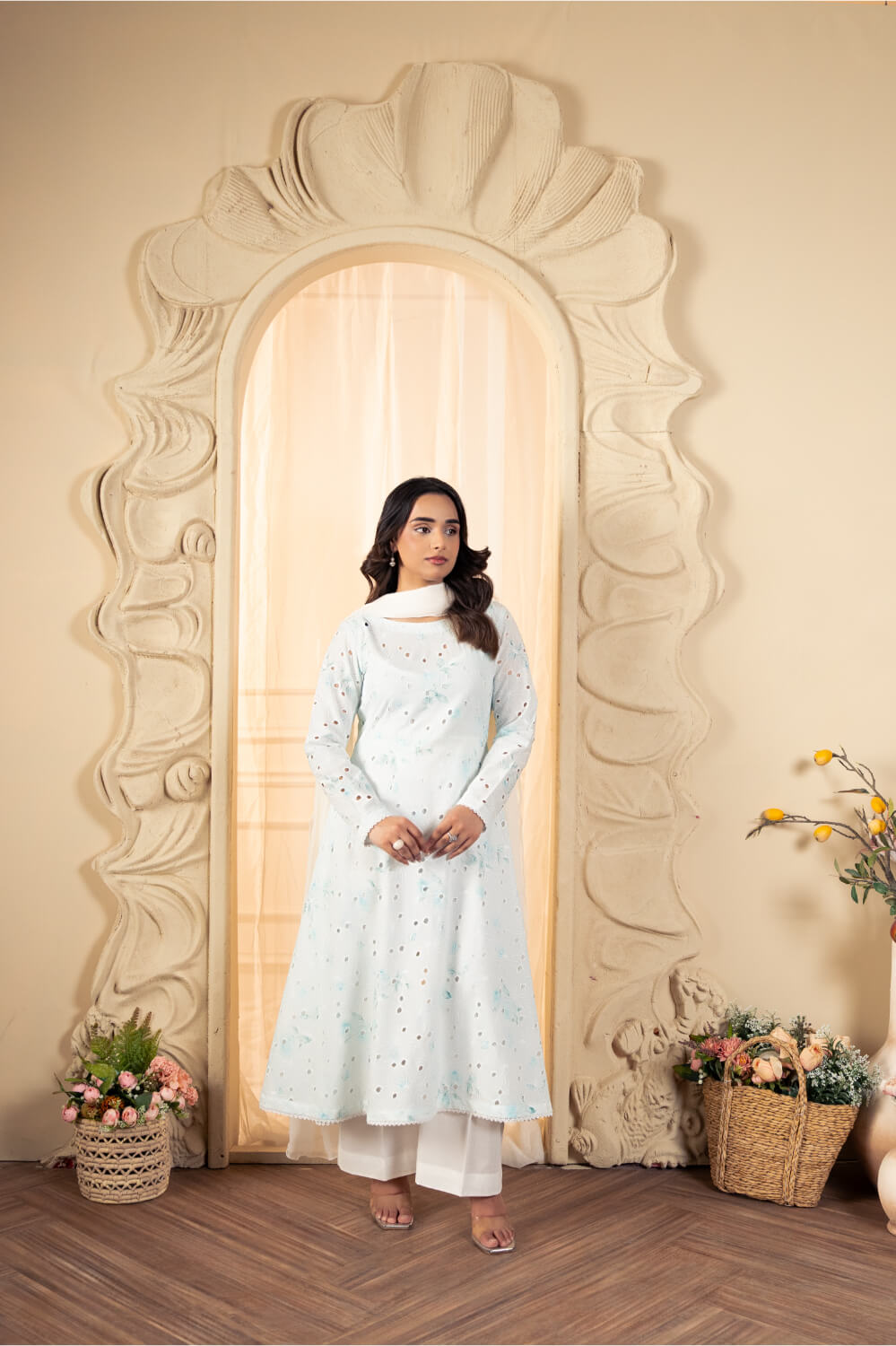 Premium Stitched Zee PM-041 2PC Chikankari Lawn Frock
