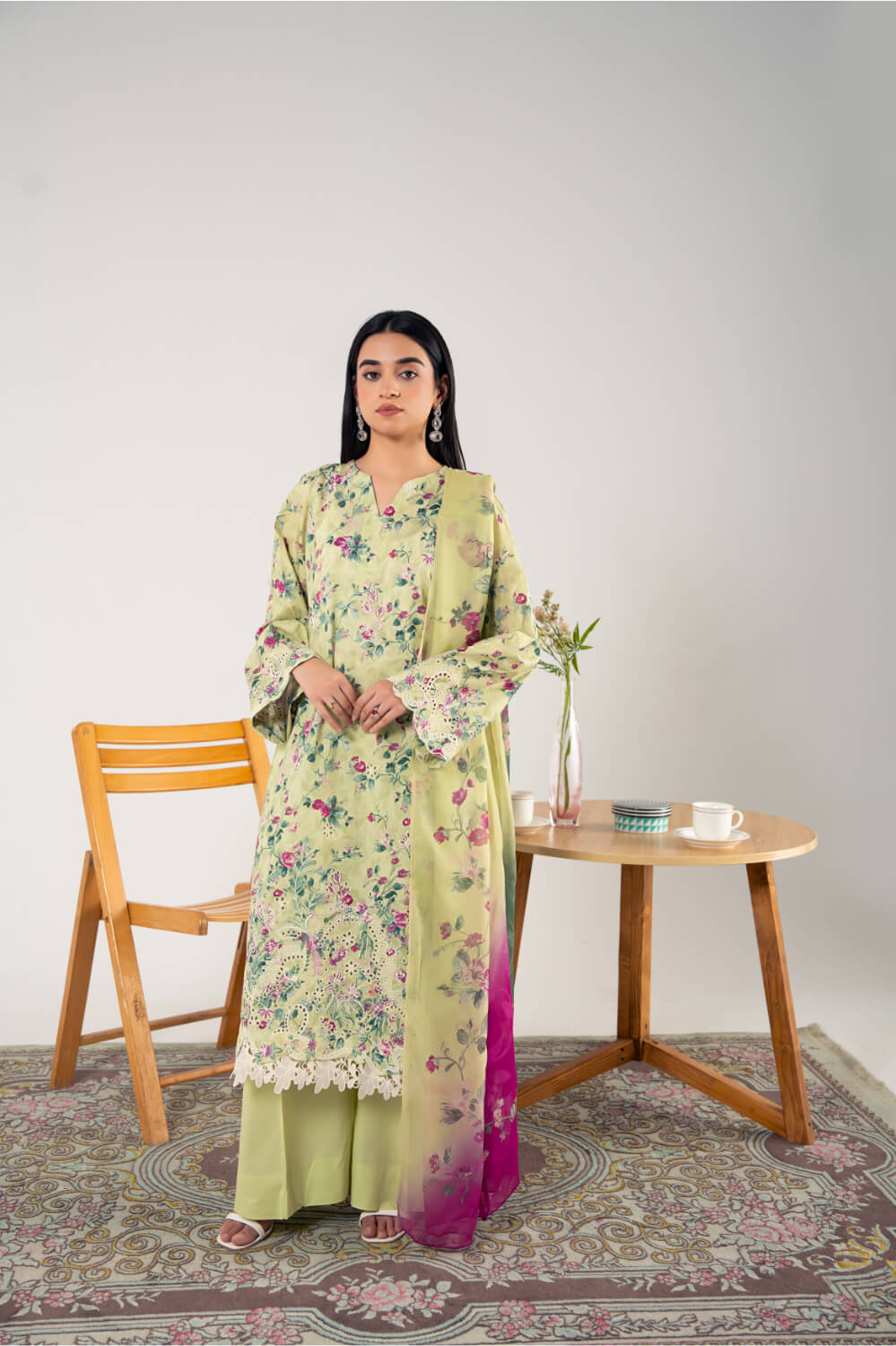 Premium Zee PM-028 3PC Lawn Suit